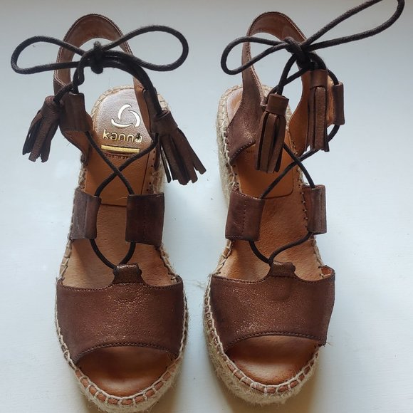 kanna Shoes Kanna Leather Espadrille Sandals Made In Spain Poshmark